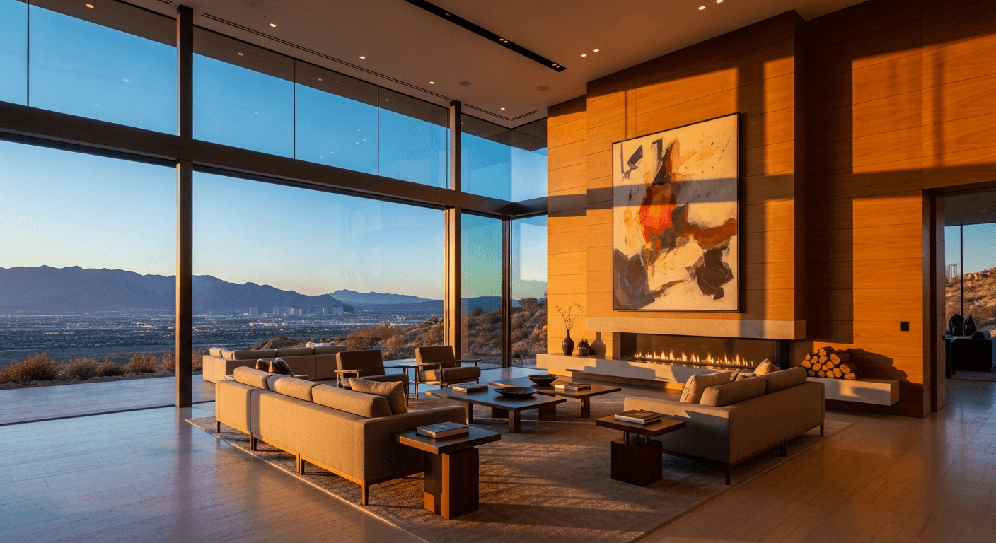 Luxury Las Vegas living room interior